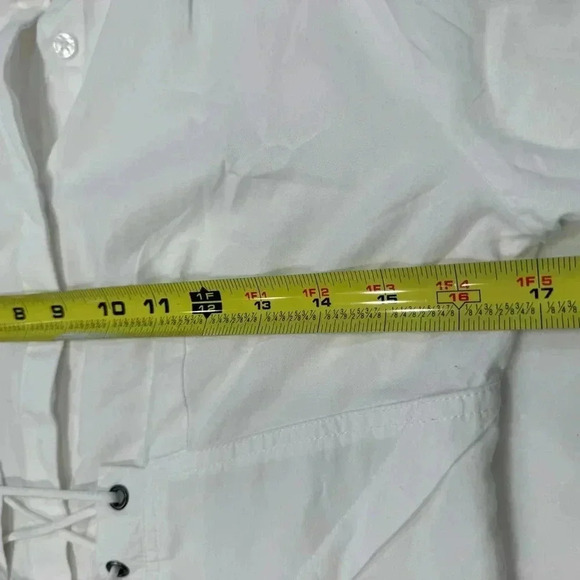 Dizzy Lizzy Women’s White Button Down Shirt Corset Style Waist Sz Small - Picture 4 of 10